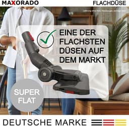 Maxorado Platte zuigmond - vloerzuigmond geschikt voor Hompany, Smartvac, 11, V15A - borstel voor uw accuzuiger — thumbnail 2