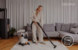 Zeegma Zonder Wash – Nat- & Droogzuiger – Tapijtreiniger – 1400W – 4L Waterreservoir – Blaasfunctie – HEPA-filter – Vermogensregeling – Extractietechnologie – 13m Bereik – Bekleding & Tapijt – Waterafvoer – Accessoireset – Zwenkwielen — thumbnail 5