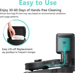 8 Stuks Stofzakken Geschikt voor Eufy L60 SES, L60 Hybrid SES & L50 SES - 2,5L Stofzuigerzakken voor Self-Empty Station — thumbnail 3