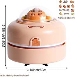 Mini Stofzuiger - Bureau Reiniger - Tafel Schoonmaken - Compact Ontwerp - 8.5 cm Hoog - Capybara — thumbnail 5