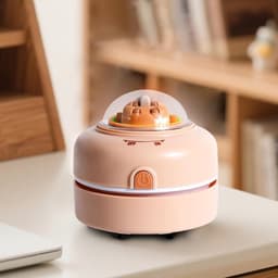 Bureau Stofzuiger - Mini Stoffer - Bureau Opruimen - Draadloze Werking - 8.5 cm Hoog - Bruin — thumbnail 3