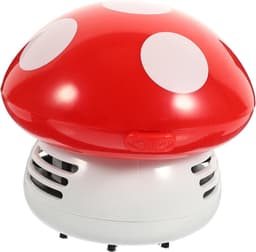Mini Stofzuiger - Tafelstofzuiger Kruimeldief - Bureau Schoonmaken - Laag Geluidsniveau - 115 Gram - Rood — thumbnail 1