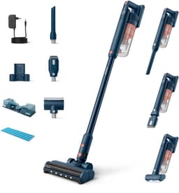 Philips Steelstofzuiger met Dweilfunctie XC5141/01 Aqua - Draadloos en Zonder Zak - Zuigmond met LED Verlichting - Kruimeldief - Batterijduur tot 60 min - Lichtgewicht - Blauw — thumbnail 1