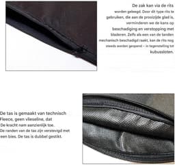 Opvangzak Blad Stofzuiger - Reserve Zakken - Tuin Onderhoud - Ritssluiting Bodem - 30 cm Opening - Zwart — thumbnail 4
