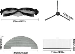HTML Cleaner Hoofdborstel Filter Vervanging - Premium Materiaal - Gemakkelijk te Gebruiken - Efficiënte Schoon - Robot Stofzuiger Accessoires - Vactidy Nimble T7 T8 . — thumbnail 3