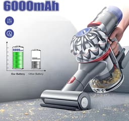 Vervangende Accu Voor Dyson V6 - 6000mAh 21,6V Li-Ion Batterij Voor V6 DC59 DC58 DC61 DC62 DC72 - Vervangende Accu Voor Handstofzuiger — thumbnail 2