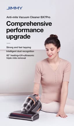 JIMMY BX7 Pro Matrasreiniger – Anti-Mijt Stofzuiger met UV-C, Ultrasone Technologie, Slimme Stofdetectie, LED-Display en 700W Vermogen — thumbnail 4