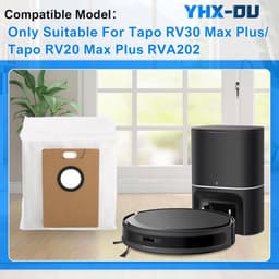 Voor Tapo RV30 Max Plus/Tapo RV20 Max Plus RVA202 stofzak, 10 stuks, 3L grote capaciteit, stofzuiger robot accessoires — thumbnail 4