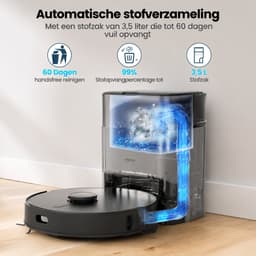 AIRROBO L40+ Nat-droog Robotstofzuiger – robotstofzuiger met dweilfunctie en afzuigstation – USLAM LiDAR-navigatie – 3-in-1 stofzuigen en dweilen – tot 180 minuten accuduur — thumbnail 4