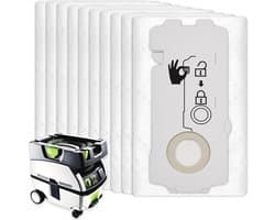 10 stuks Stofzuigerzakken compatibel met 204308 - Festool CT MINI CT MINI I CT MIDI en CT MIDI I - CTC MINI/MIDI en CT 15 - Vervangende stofzakken