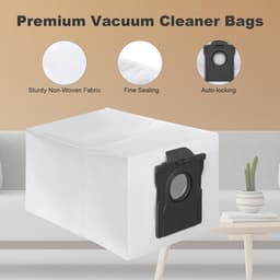 6 stuks stofzakken voor Dreame L10/L10s Pro/L40/L40s/L50/Aqua10 Ultra- L20/X40/X50 Ultra Complete- voor Mova E30/E40/V50/P50/P50s/Z60 Ultra stofzuiger- 3,2 l capaciteit stofzuigerzakken — thumbnail 2