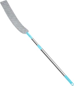 Stoffer met steel - Plumeau verlengbaar - Hoge plekken reinigen - Flexibele stofkop - 95-130 cm - Grijs — thumbnail 1