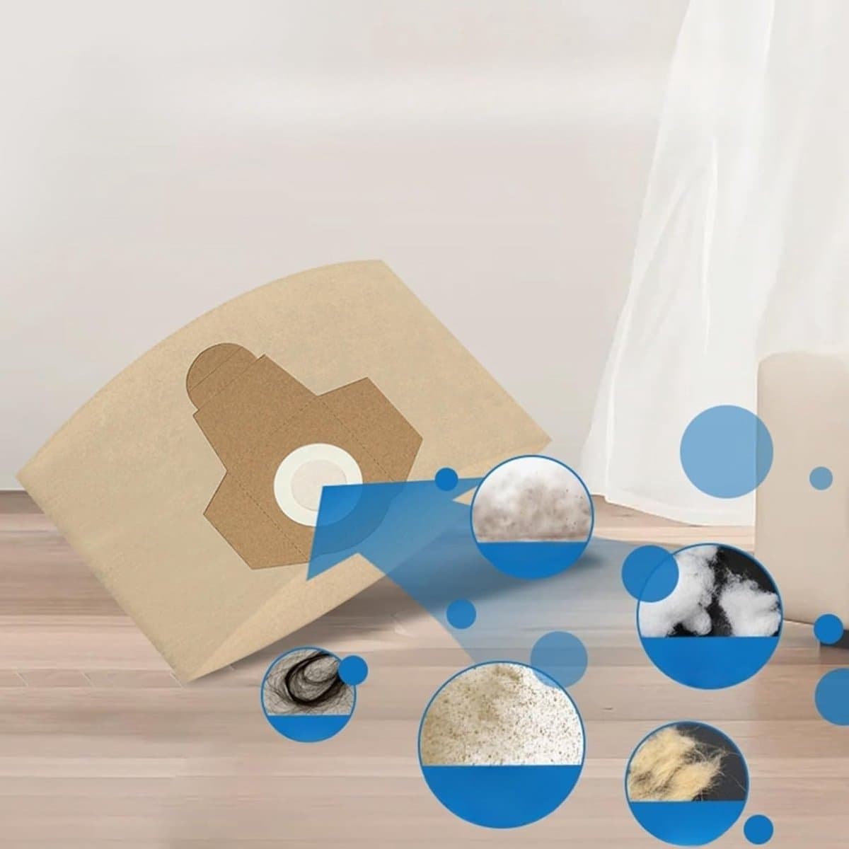 Stofzuigerzakken - Reservezakken - Schoon Huis - Efficiënte Filtratie - 20 Liter - As Shown — afbeelding 1