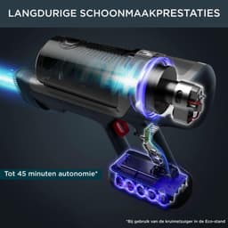 Draadloze steelstofzuiger - Lichtgewicht reiniger - Huishouden schoonmaken - Verwisselbare batterij - 45 minuten looptijd - Paars — thumbnail 3