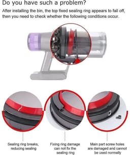 Geschikt voor Dyson V11, V15, SV14, SV15, SV22 — Vervangende Bovenste Vaste Afdichtring — Verbeter de Efficiëntie — Eenvoudig te Installeren — Incl. Gereedschap — thumbnail 4