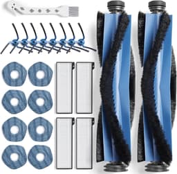 23 Stuks vervangende accessoires voor Eufy X10 Pro Omni stofzuiger, accessoireset met 2 hoofdborstels, 4 filters, 8 reinigingsdoeken, 8 zijborstels, 1 reinigingsborstel — thumbnail 1