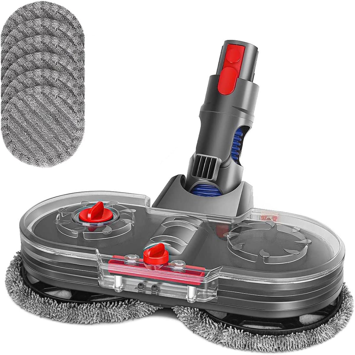 elektrische dweilopzetstuk voor Dyson V11 V10 V8 V7 V15 stofzuiger, dweilopzetstukset met 6 dweilpads en verwijderbare watertank — afbeelding 1