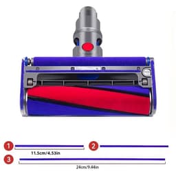 Geschikt voor dyson V6V7V8V10V11 stofzuigeraccessoires anti-schuurmiddel strip met wollen rand voor het vervangen van de strip, een lange twee korte + schroevendraaier — thumbnail 1