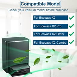 Vervangende achterklep - 2 stuks geschikt voor Ecovacs Deebot X2 Omni - X2 - X2 Pro - X2 Combo robotstofzuiger - wasbare - herbruikbare onderdelen — thumbnail 4