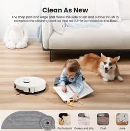 12-Pack Mop Pads Navullingen Geschikt voor Roborock S8 MaxV Ultra /S8 Max Ultra Robot Stofzuiger, 6-Pack Mop Doekjes met Dubbele Sonische Vibratie Modules, 6-Pack Rand Mop Pads Accessoires, Stofzuiger Mop, Mop Voor Vloer — thumbnail 4