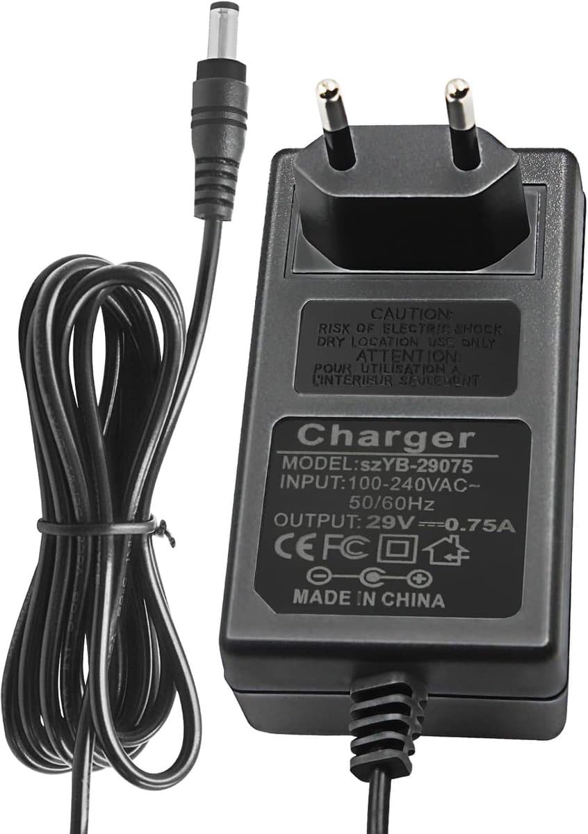 Vacuum Charger Compatible with RH9051WO9A0-RH947-AIR FORCE 360 MAX-X-PERT ESSENTIAL 260-Vacuum Cleaner Power Adapter 29V 0.75A — afbeelding 1