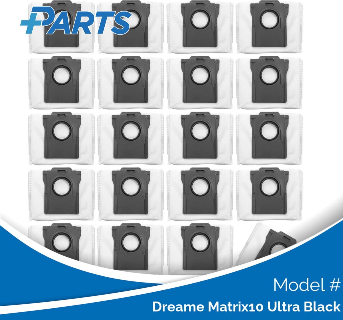 Dreame Matrix10 Ultra Black Stofzakken (20 Stuks, Plus.Parts® alternatief voor RDB8) — afbeelding 1