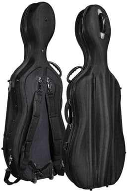 Leonardo CC-244-BK cellokoffer 4/4 gevormd zwart met wielen 5,3 kg — thumbnail 1