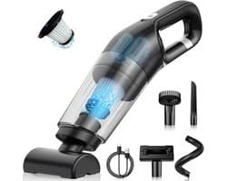 Draadloze Handstofzuiger 10000 Pa - Multifunctioneel nat & droog, Lichtgewicht voor auto, Met 3 HEPA-filters en oplaadbare batterij