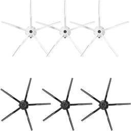 Vervangende siliconen zijborstels - 3 x zwarte + 3 x wit - Geschikt voor Roborock T7S, T7S PLUS, G20, G10, G10S, G10S PRO, G10S PURE, S7, S7MAXV ULTRA, T8, Q7+, Q7 MAX+ en S8 - Robotstofzuigers - set van 6 stuks — thumbnail 1