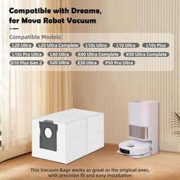 12 stuks stofzakken reserveonderdelen voor Dreame X40/X50 Ultra Complete-D20 Pro Plus-L50/L40s Pro Ultra- X40/X50 Master-L10s Pro Gen 2-L10s/L20/L40/L50/Aqua10 Ultra, E30/V50/P50-L20/X30/ Ultra Complete L10s/L10/L10s Pro/L40/L50/E30 Ultra — thumbnail 3