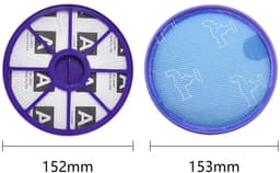 Cosensi - Dailygoods - Dailygoody - Kit van HEPA-filters voor Dyson vacuümreiniger - Verbeterde luchtkwaliteit - Geschikt voor DC19 DC20 DC21 DC29 - Gemakkelijk schoon... — thumbnail 2