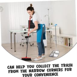 Standaard Stofpan - Grote Stoffer - Keuken Schoonmaken - Lange steel - 85 cm - Zilver — thumbnail 4