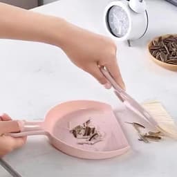 Mini Bezem Stoffer Set - Handbezem Tafelbezem - Kleine Oppervlakken Schoonmaken - Zachte Flexibele Vezels - N.v.t. - Geel — thumbnail 3