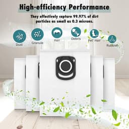 10 stuks stofzakken - Voor Rowenta Power XXL RO3143EA, Green Force Max Silence RO6136EA/RO4933EA, Green Force Effitech RO6189EA, Compact Power RO3969EA/3927EA/3950, Power XXL Silence RO3125EA, Stilte Force ZR90 02901 RO7473EA ZR902201 RO7457EA — thumbnail 3