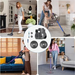 Verbinding voor Stofzuigerkop met Koppelingsmechanisme en Balwielen, Vervangende Accessoires voor Dyson V11 en V15, Hoogwaardige Stofzuigerkop met Torque en Balwielen — thumbnail 3