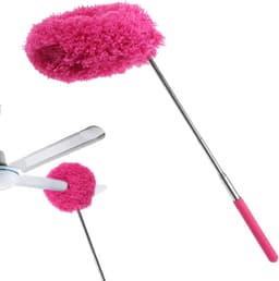 Intrekbare stofreiniger - Plumeau veer - Stof verwijderen - Flexibele kop - 33-80 cm - Rood — thumbnail 4