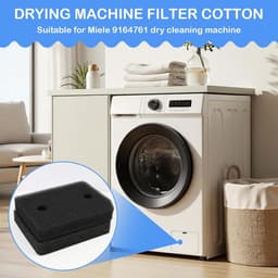 4 stuks voor Miele T1-drogerfilter 9164761- dubbellaags schuimfilter 207x157x30 mm, vervangend filter geschikt voor de T1-serie — thumbnail 3