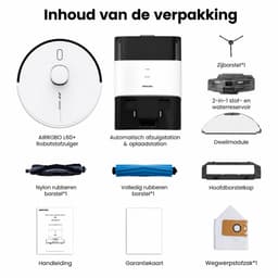 AIRROBO L60 – Robotstofzuiger – met dweilfunctie en oplaadstation – voorzien van rubberen borstels, waardoor snoeren niet verstrikt raken – bijzonder geschikt voor het verwijderen van dierenharen – gebruiksduur 240 minuten — thumbnail 2