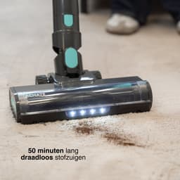 Achaté Steelstofzuiger V2 Draadloos – 300W Krachtige Stofzuiger Zonder Zak – Handstofzuiger & Kruimeldief – HEPA Filter – 4 Opzetstukken – LED Verlichting – Wandmontage – 50 min Accu — thumbnail 2