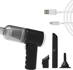 Mini Draadloze Stofzuiger - Krachtige Handstofzuiger Voor Auto, Toetsenbord & Huis - Draagbare Stofzuiger Met USB-Oplading & Accessoires - Ideaal Voor Schoonmaken Auto Binnenkant, Bureau, Bank & Autoruit — thumbnail 1