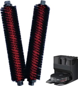 2 stuks Geschikt voor Roborock S7 MaxV Ultra/S7 Pro Ultra/S8 Pro Ultra/G10S - Reinigingsborstel - krachtige, verwijderbare, gemakkelijk schoon te maken--zwart — thumbnail 1
