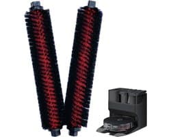 2 stuks Geschikt voor Roborock S7 MaxV Ultra/S7 Pro Ultra/S8 Pro Ultra/G10S - Reinigingsborstel - krachtige, verwijderbare, gemakkelijk schoon te maken--zwart