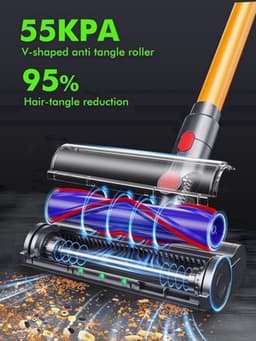 Draadloze Kruimelzuiger V22 600W - 55.000 Pa Zuigkracht - 1.5 Liter Inhoud - Kunststof - Voor Huishoudelijk Gebruik — thumbnail 4