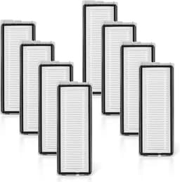 8 stuks HEPA-filter accessoires voor Roborock QV 35A, QV35S, Qrevo S, Qrevo Pro, Qrevo Curv, Qrevo Edge, Qrevo Curv S5X, Qrevo Edge S5A en Qrevo S5V robotstofzuiger — thumbnail 1