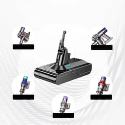Vervangende Accu 6000mAh 21,6V Voor Dyson V8 SV10 - Draadloze Handstofzuiger - Hoge Capaciteit - Inclusief 2 Filters En Borstel — thumbnail 5