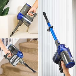 Draadloze Steelstofzuiger - Handstofzuiger Oplaadbaar - Efficiënt Schoonmaken - Afneembare Handunit - 2.15 kg - Blauw — thumbnail 3