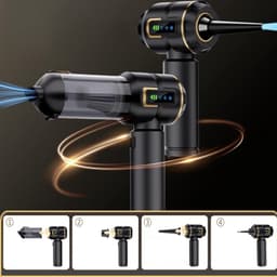REDOM Stofzuiger 16.000 Pa – Draadloze handstofzuiger met krachtige zuigkracht – 3 standen – 4-in-1 zuigen, blazen, opblazen en leeglopen – Auto en huis – Zwart Goud — thumbnail 5