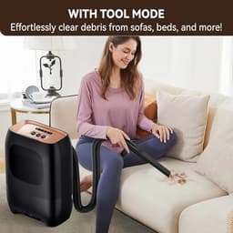 Elektrische Stoffer - Automatische Prullenbak - Snel Vuil Verwijderen - Handsfree Werking - 1500W Kracht - Zwart — thumbnail 4