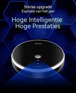 Robotstofzuiger Met Dweilfunctie-4000 Pa Zuigkracht-Gyro Navigatie-App Bediening-120 Min-Huisdieren-Harde Vloeren En Tapijt-33x33x7,4 cm — thumbnail 2