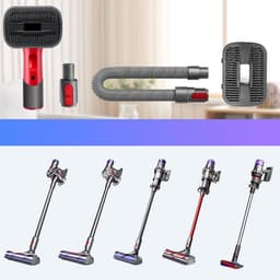 2-in-1 huisdierborstelset voor Dyson V7/V8/V10/V11/V15 – Huisdierborstelset – Voor katten en honden – Huisdierverzorging – Zelfreinigend en zacht – Grijs-rood — thumbnail 5